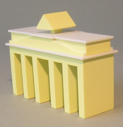 009.06  Brandenburger Tor Design, gelb pastell